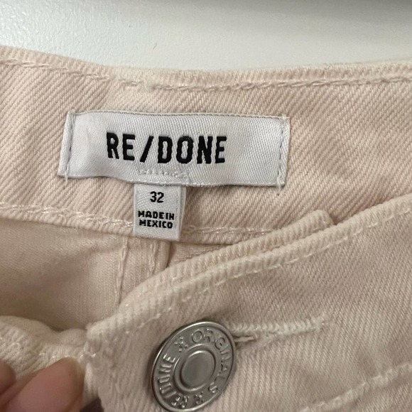 Re/done 70s Crop Boot $250 High Rise Jeans Vintage White Size 32 NWT - Picture 10 of 10